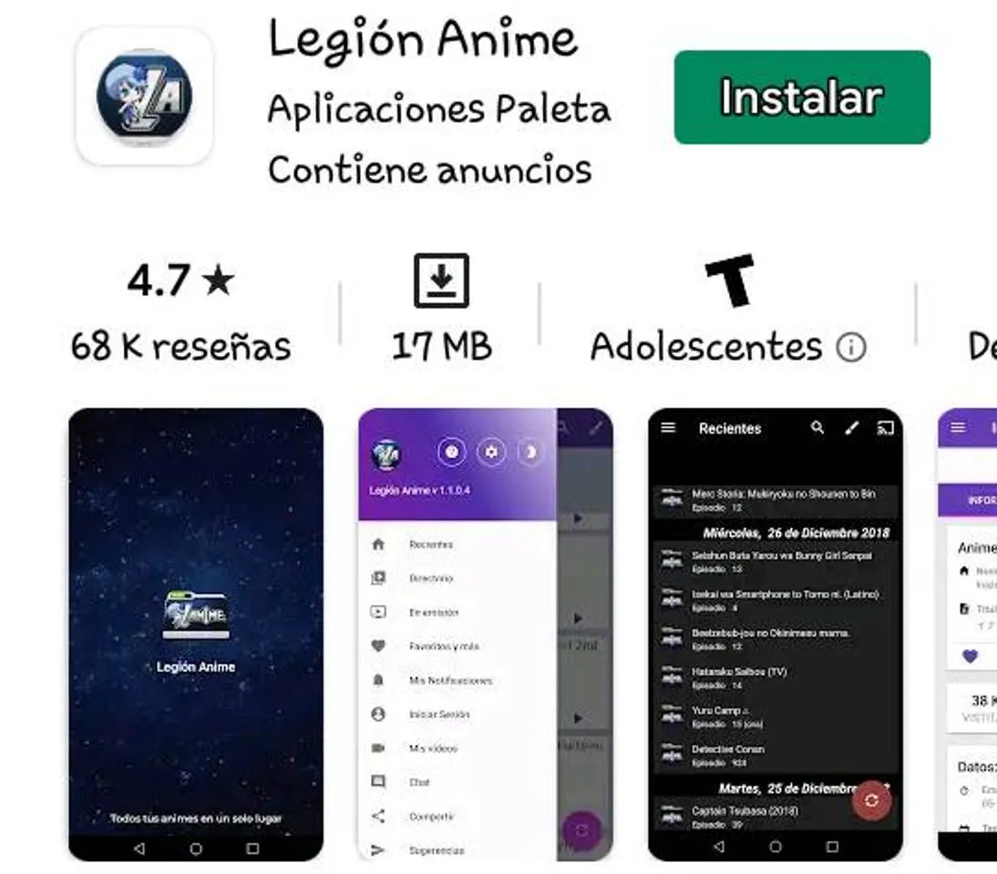 Una app para ver y descargar anime