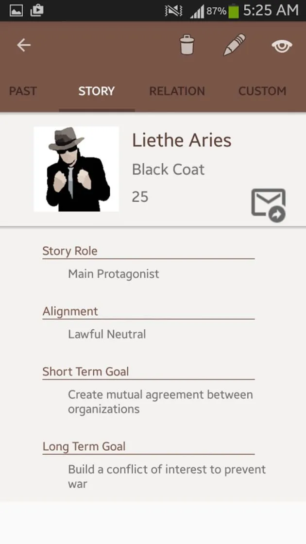 Character Story Planner
