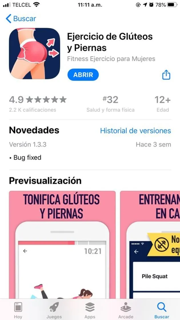 Aplicación para rutina de ejercicio