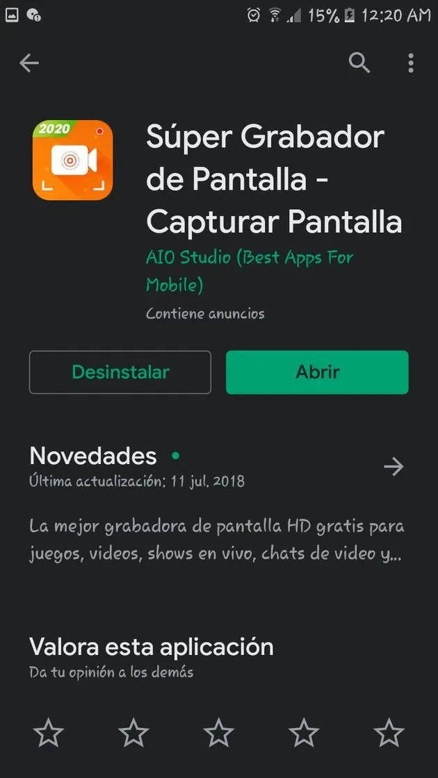 Graba tu pantalla con esta app