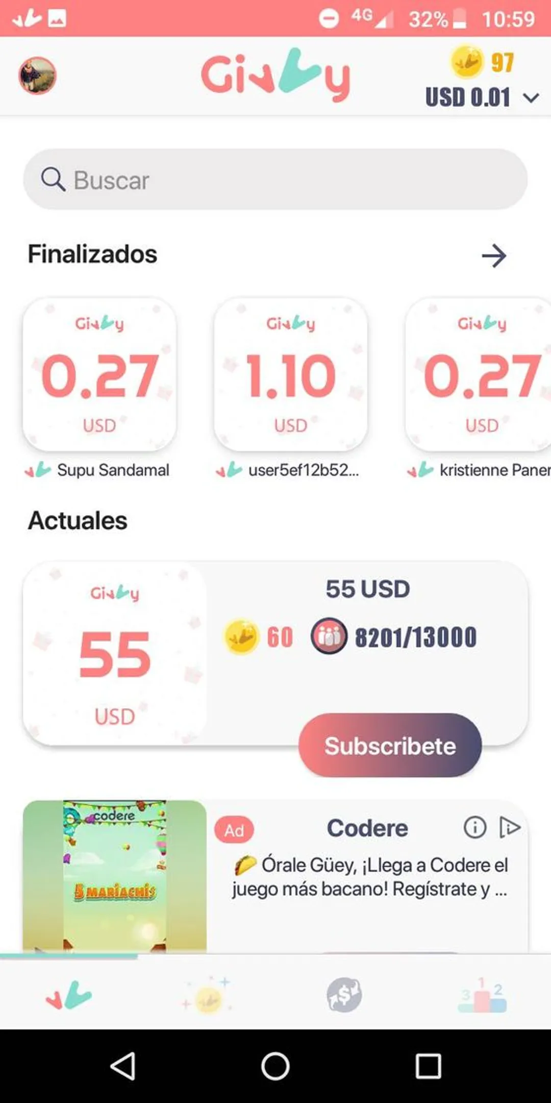 Gana $0.01 USD por refererido