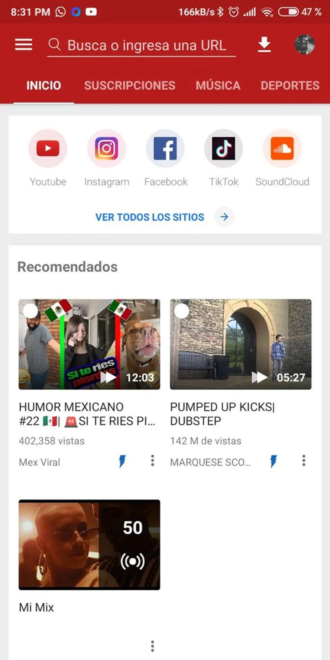 Videorder es una app para descargar música y videos