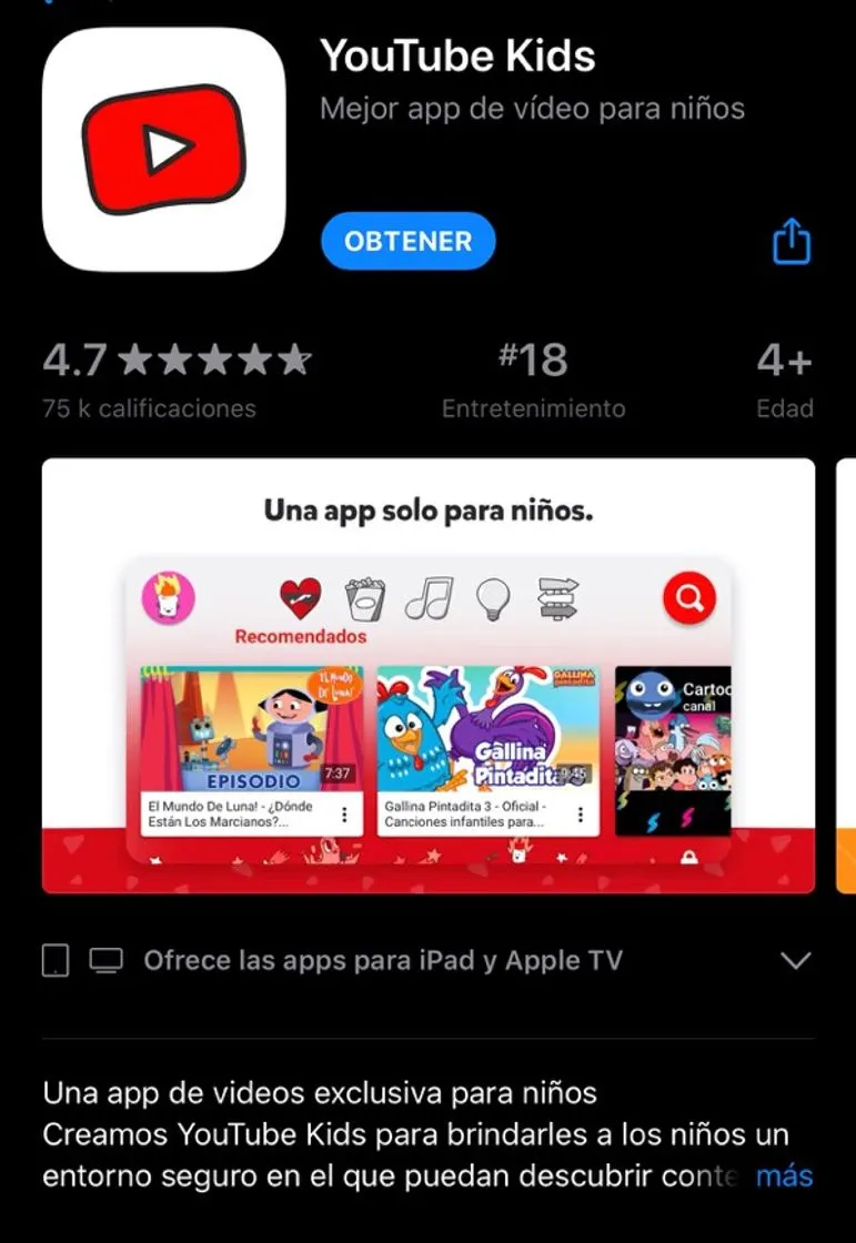 ¡YouTube Kids! cuida lo que tus hijos puedan ver con esto.