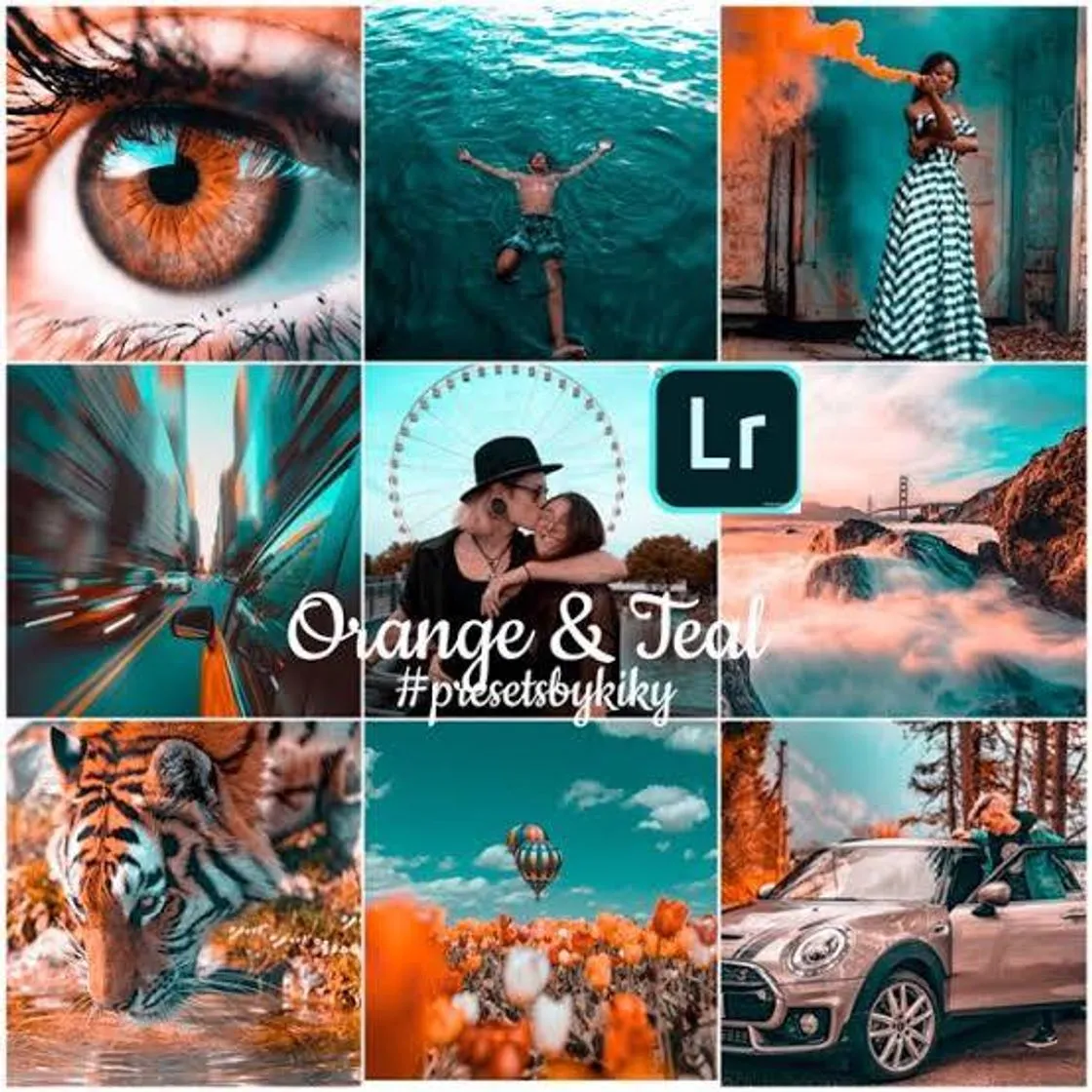 Orange and teal