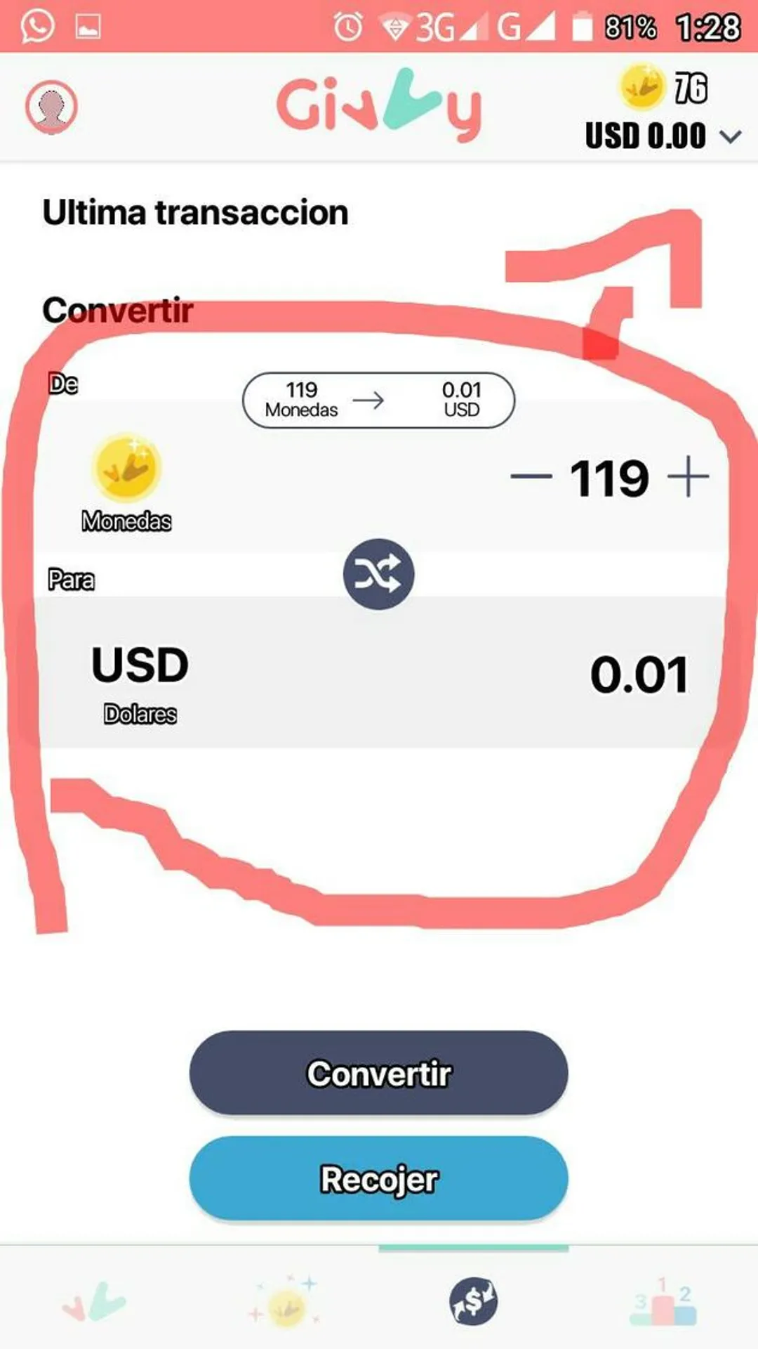 Givvy es una app para ganar 0.20dólares a su cuenta de peypa