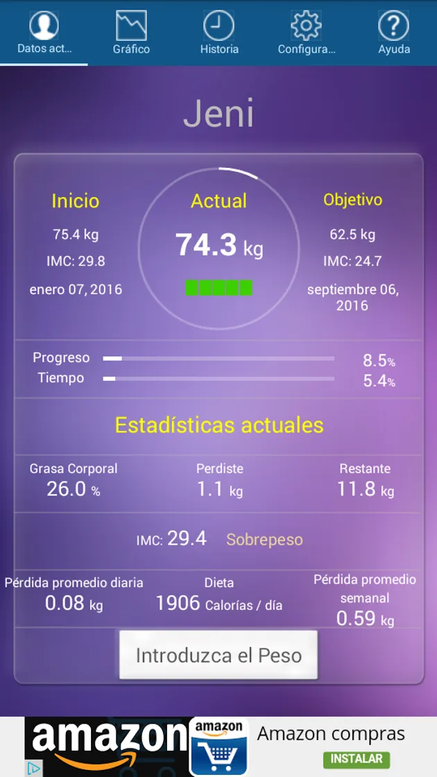 Monitorea tu peso