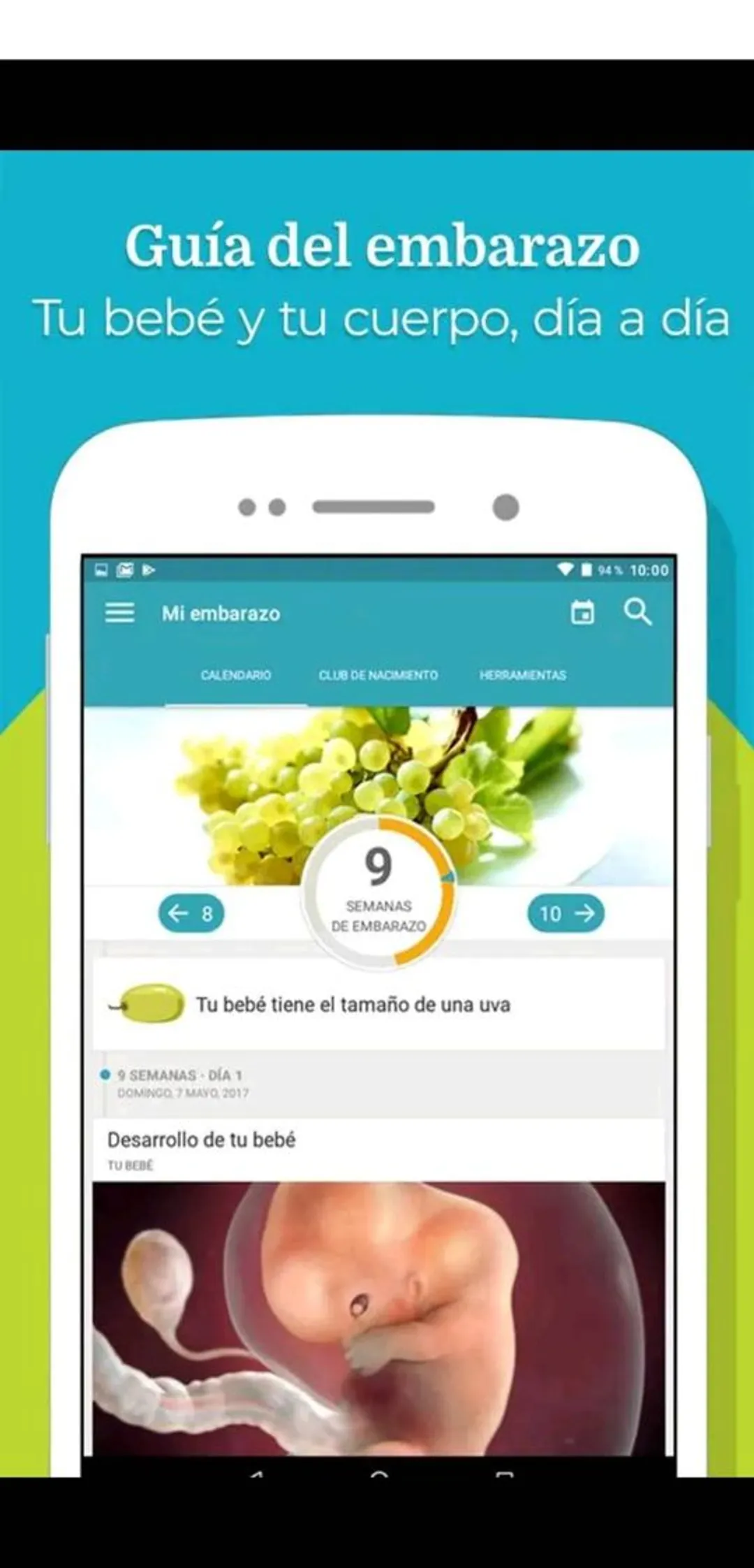 Es una app para el embarazo