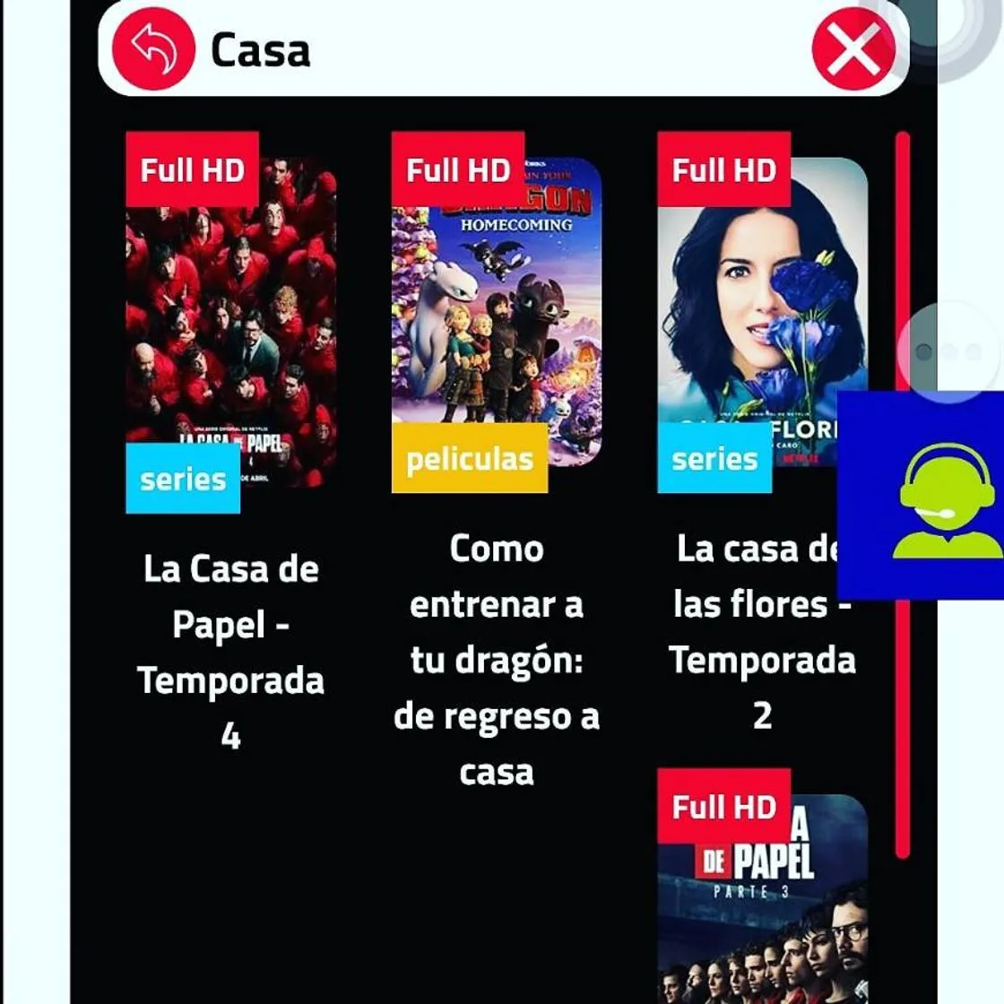 App para ver películas series y canales de tv