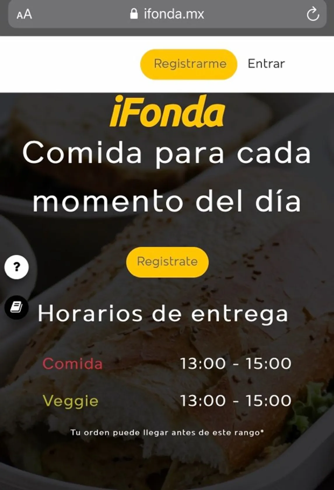 Servicio de comida casera