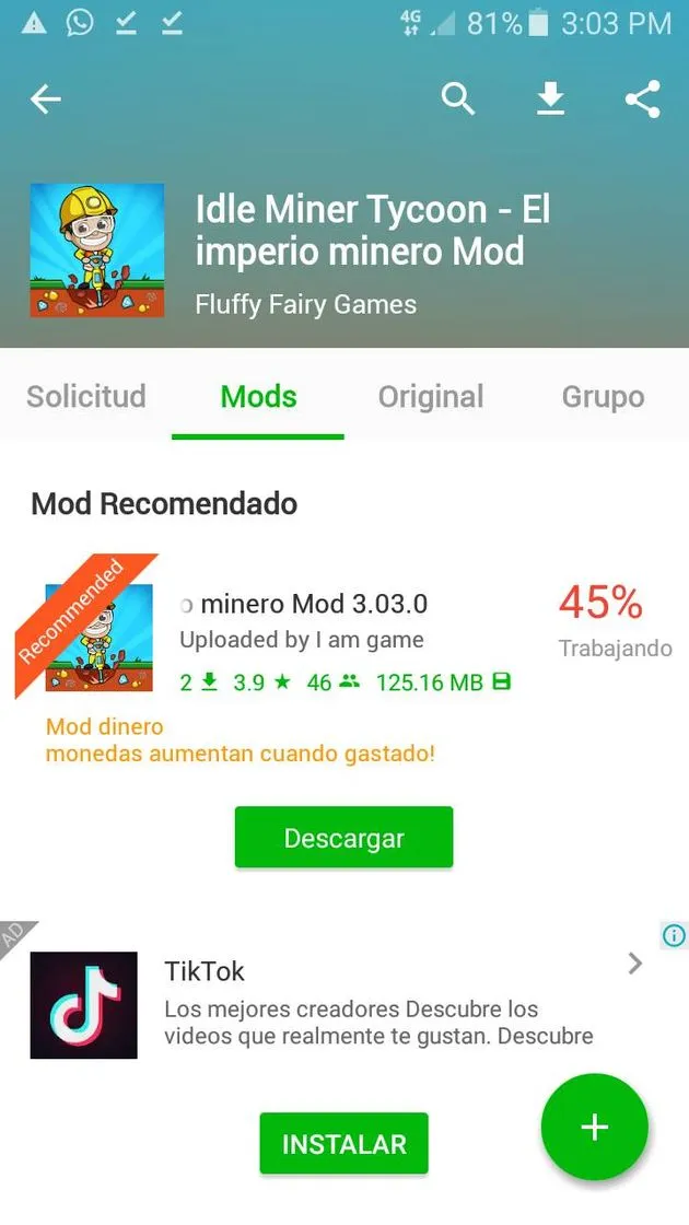 Una apk donde puedes descargar juegos hakeados