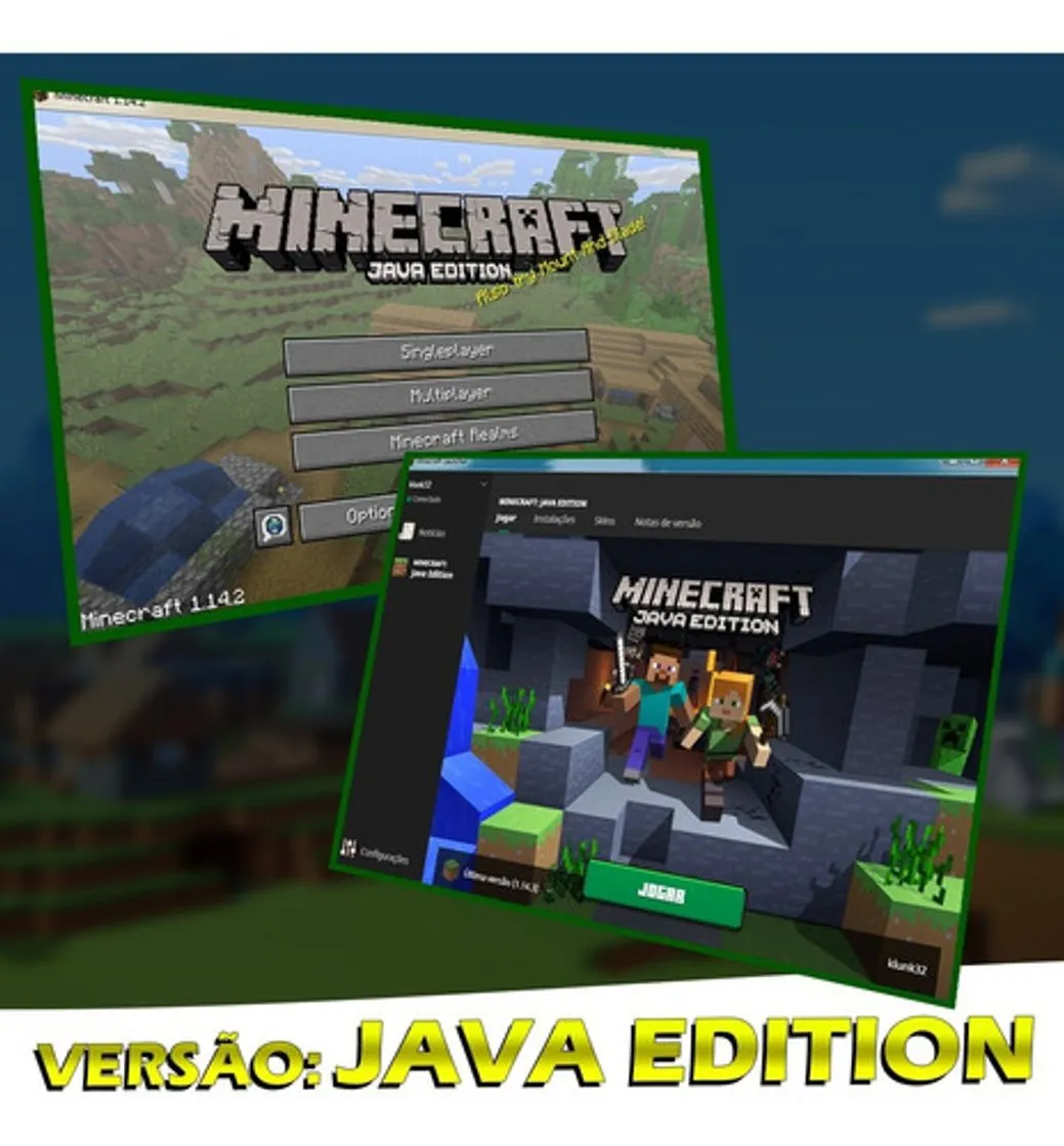 Minecraft Edição Java Pc E Mac Código|Premium|conta garantia