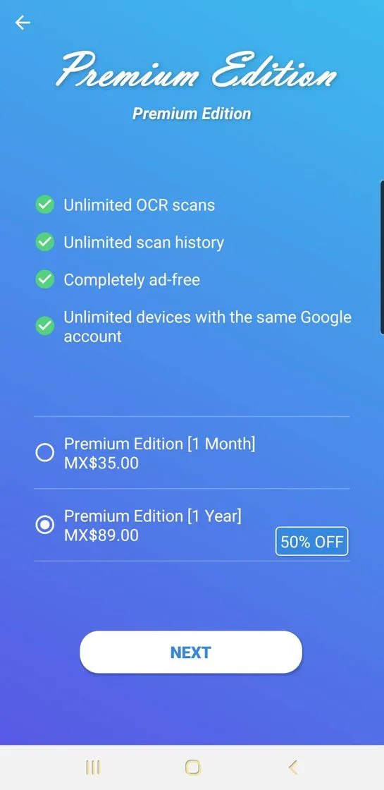 OCR text scanner