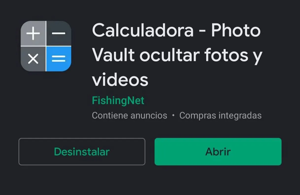 Calculadora - Ocultar fotos