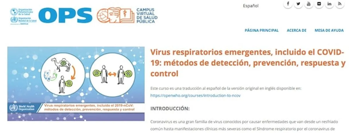 Curso Gratuito de Actualización de Virus respiratorios COVID