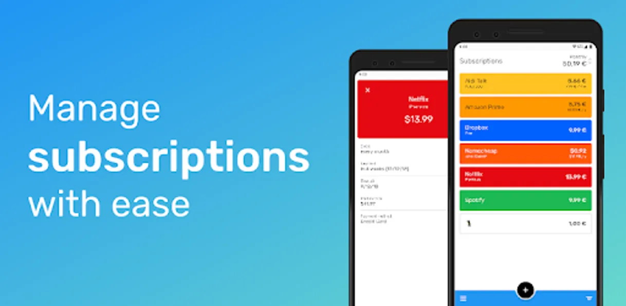 Subscriptions - Manage your regular expenses - Apps on Google Play
