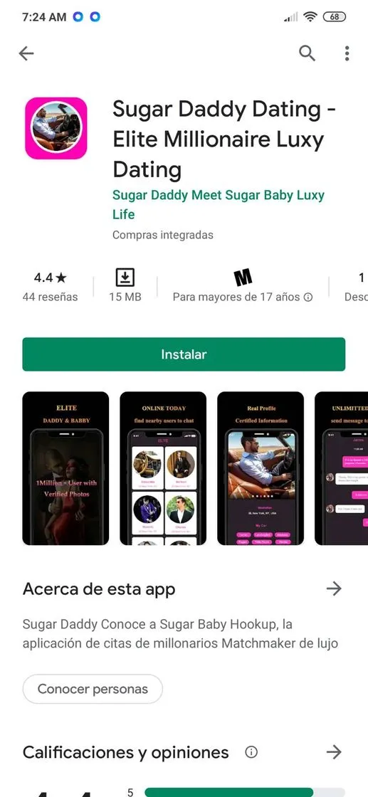 Una aplicación para tener Sugar Daddy hombres buscan mujeres