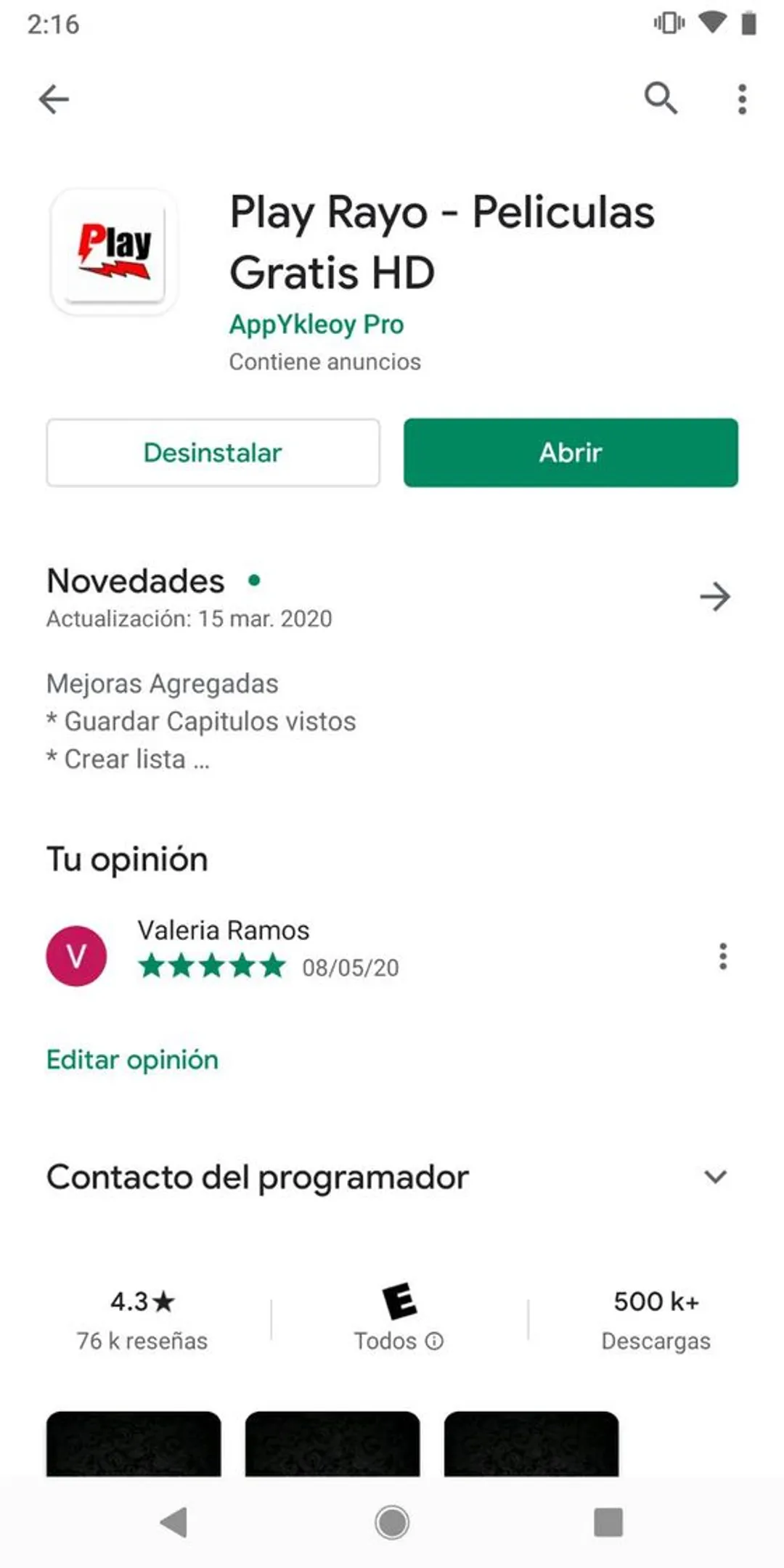My Rayo - Apps on Google Play pelis y series gratis!!