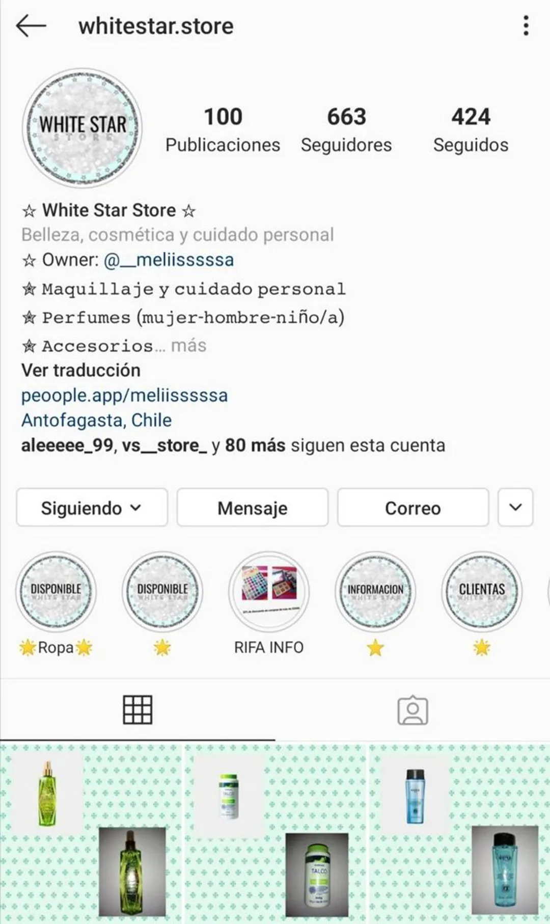 Instagram tienda 🌸