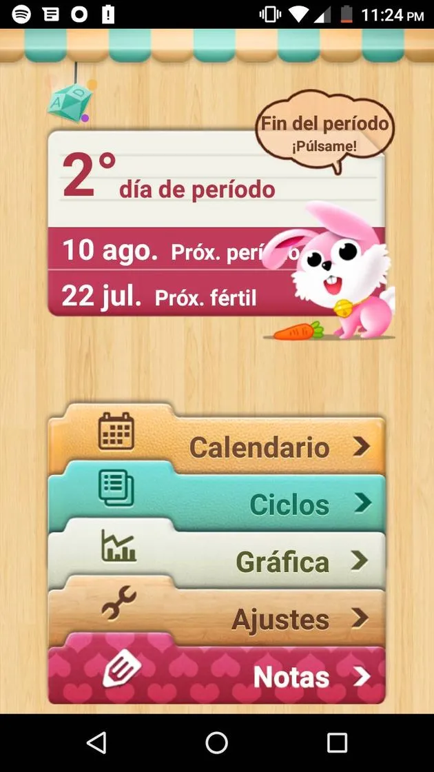 Aplicacion para periodo menstrual