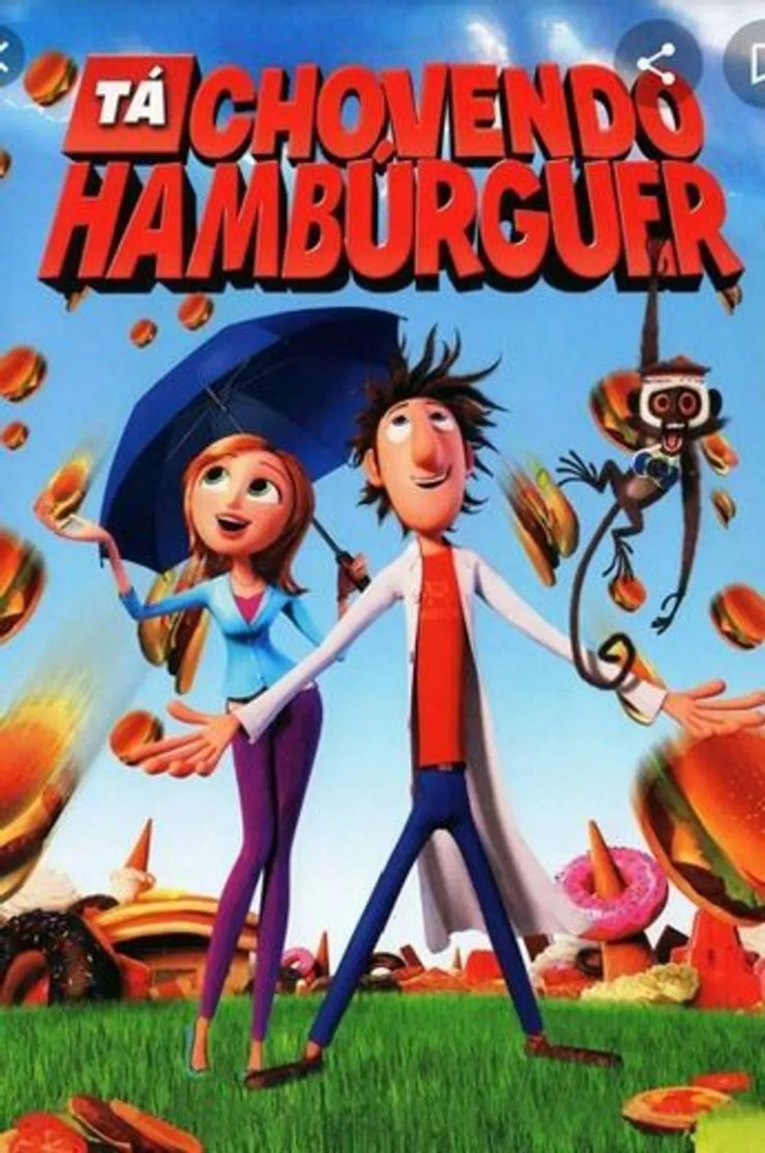 Chovendo hambúrguer
