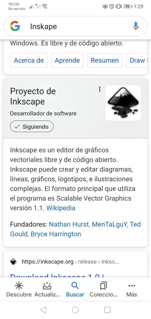 Inkscape, editor de gráficos vectoriales.