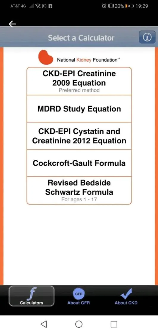 eGFR calculators