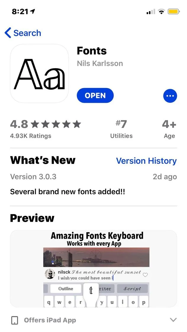 Fonts App