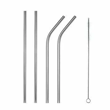 Pajitas Reutilizables de Acero Inoxidable Recta y Doblada - pack de ...
