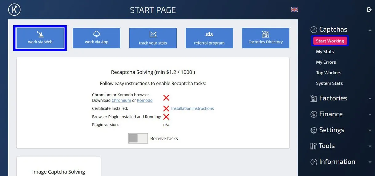 Kolotibablo: Earn money online while solving captchas
