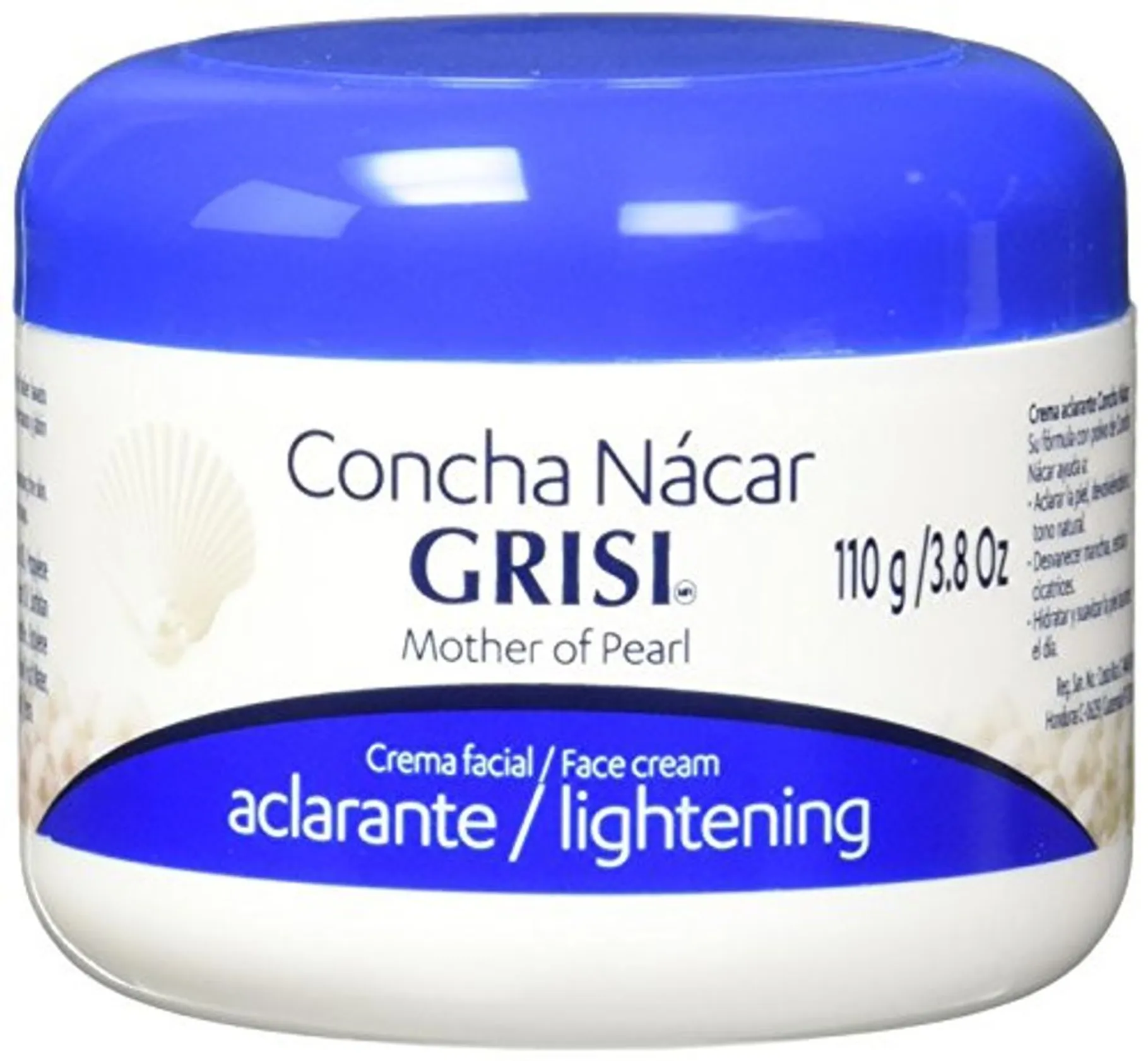 Grisi Concha Nacar Mother of Pearl Face & Body Lightening Cream 3.8oz