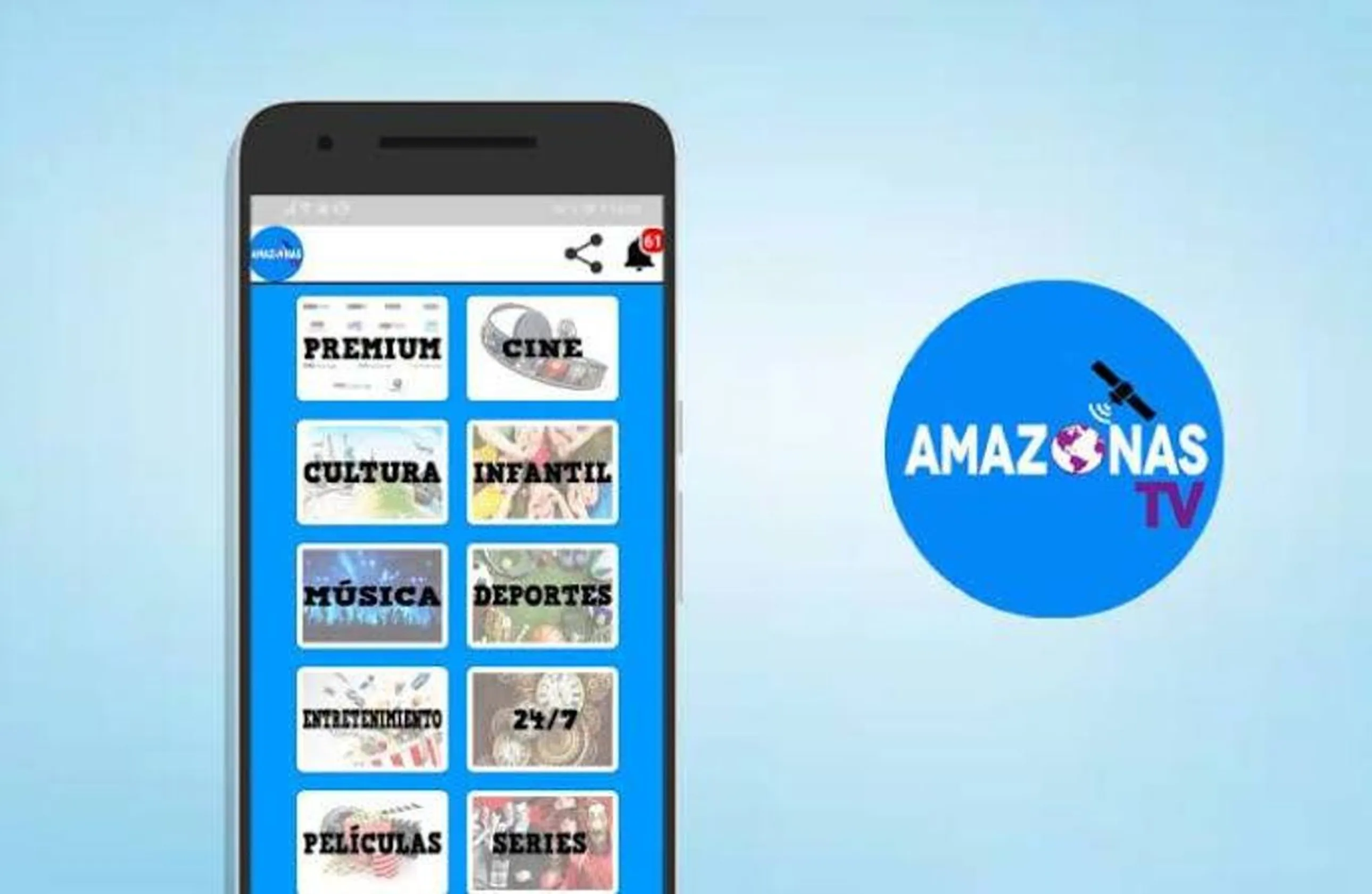 Aplicación para ver televisión en el celular.