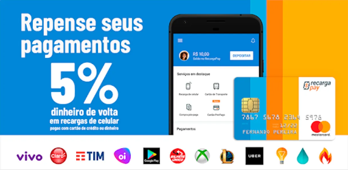 Pague e receba de volta com Recargapay.
