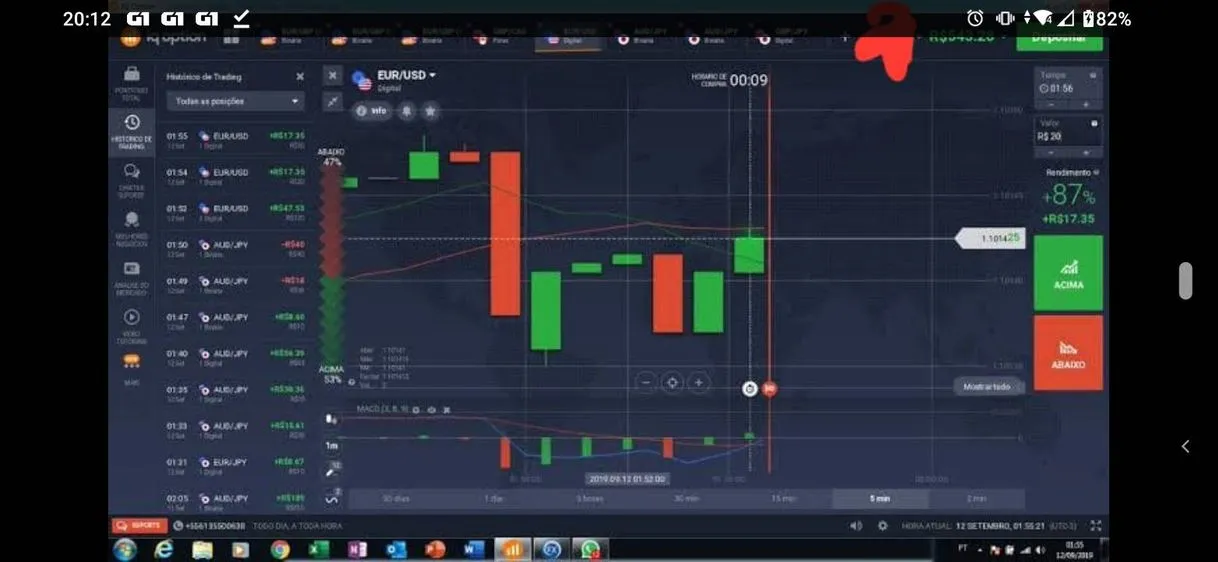 App IQ option (ganhar dinheiro)