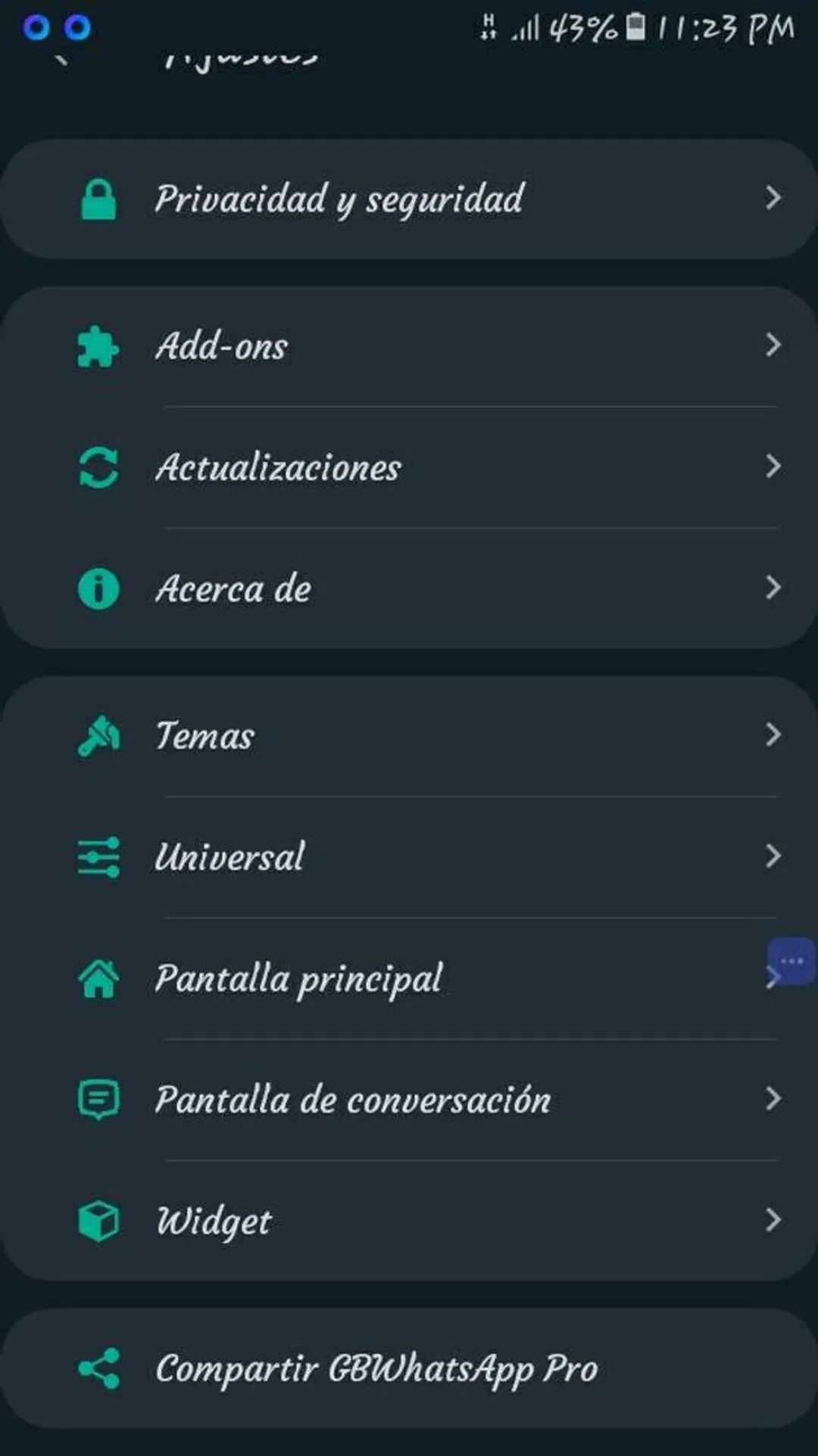 Descargar (WAPlus & GBWA Pro lo recomiendo muy bueno