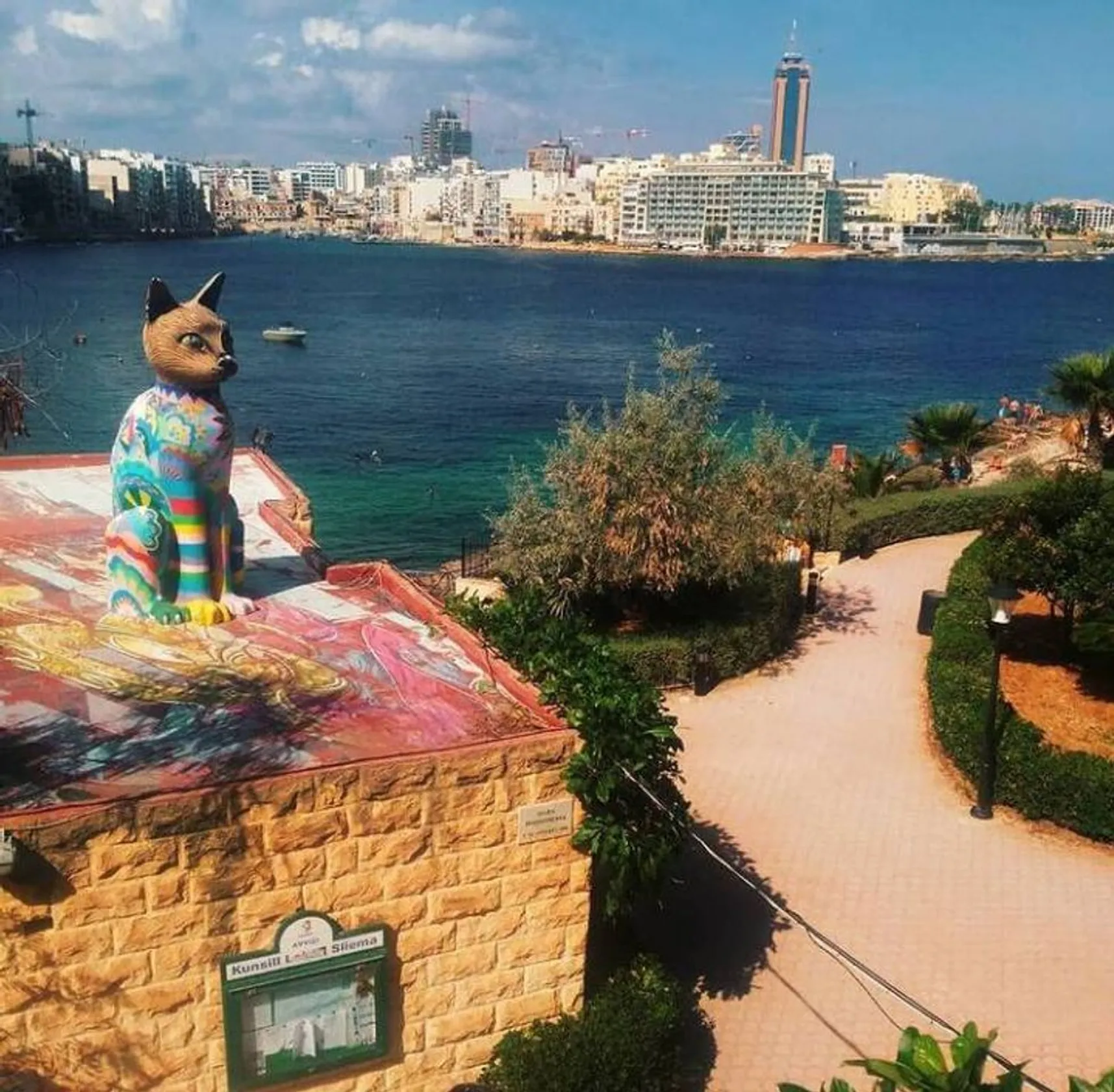 Cat Statue - Sliema Promenade