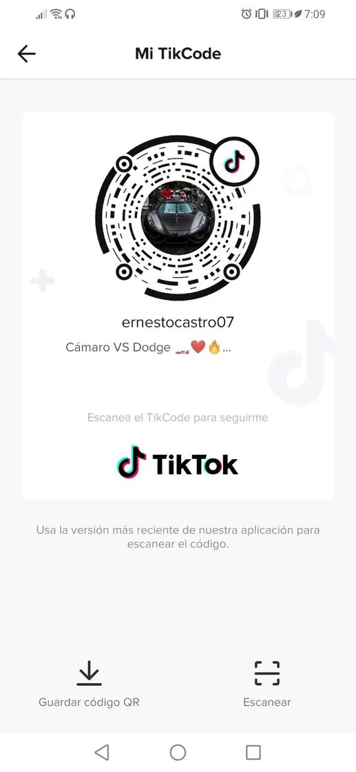 Cuenta de tiktok