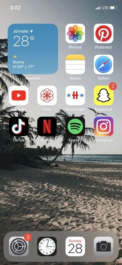 Organização dos Widgets
