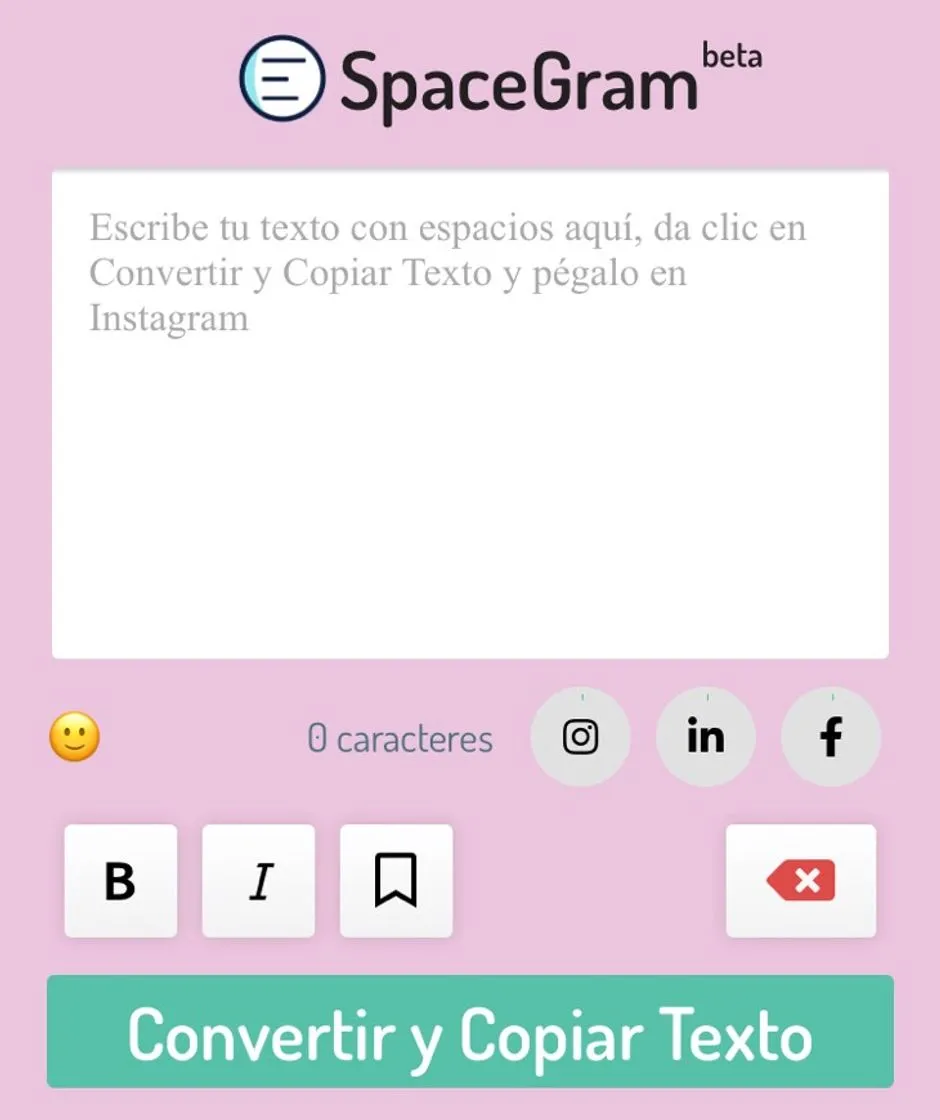 SpaceGram - Crea publicaciones con espacios en Instagram