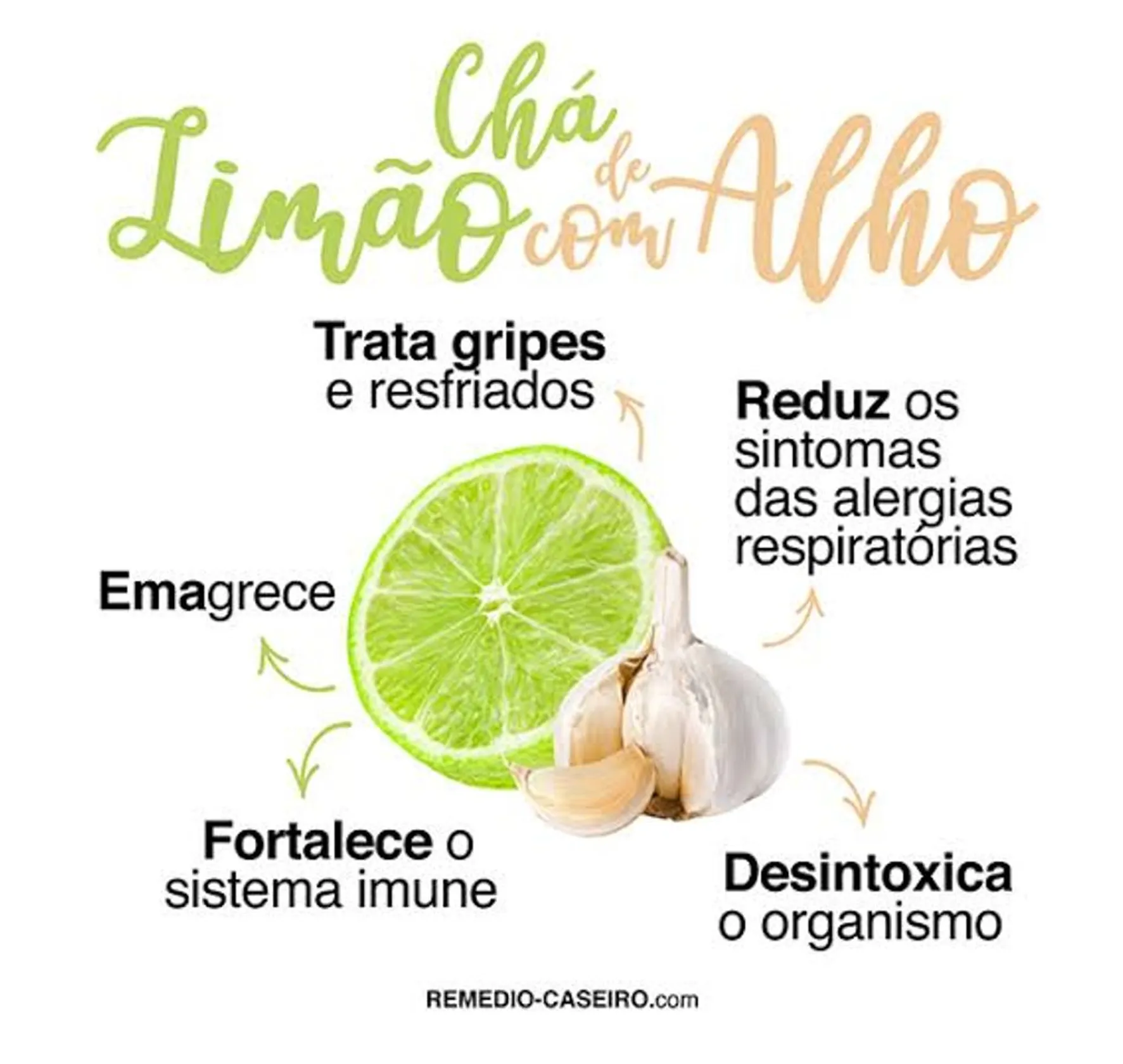 Chá de limão com alho