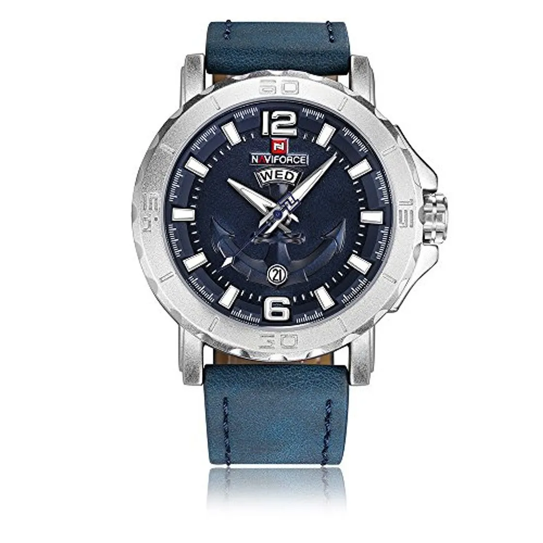 NAVIFORCE Reloj de Pulsera Reloj para Mombres 3ATM Impermeable Calendario y Semana