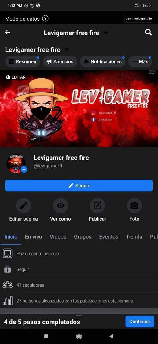 Sígueme a mi página de facebook sería de mucha ayuda te lo