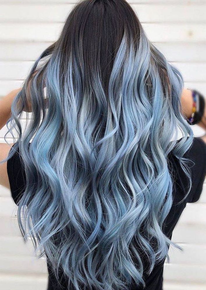 Frosted Blue Tips hairstyle photo