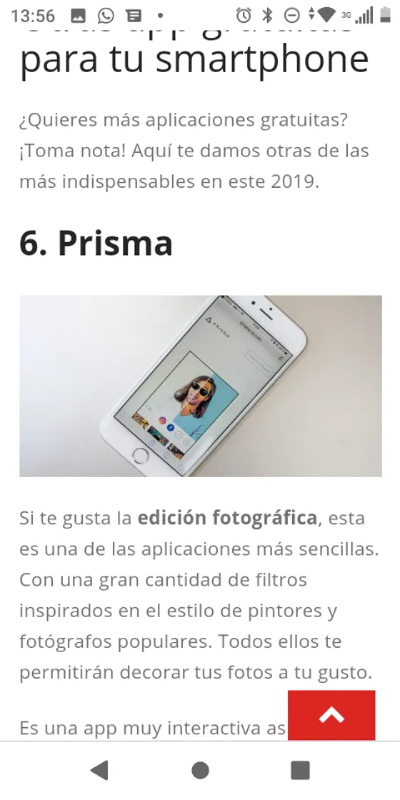 Prisma aplicación para editar fotografías.