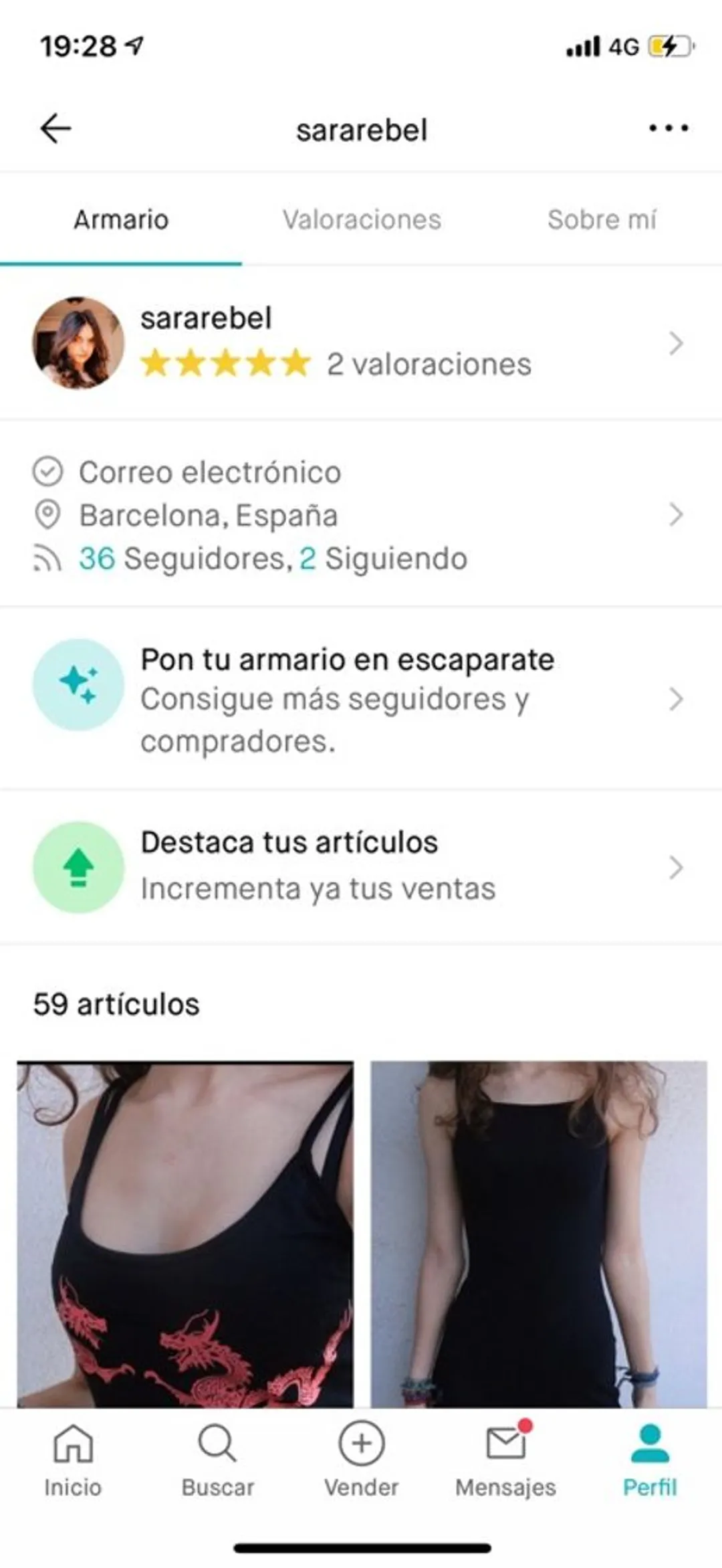 Vinted !!! Para mi, la mejor app para vender ropa.