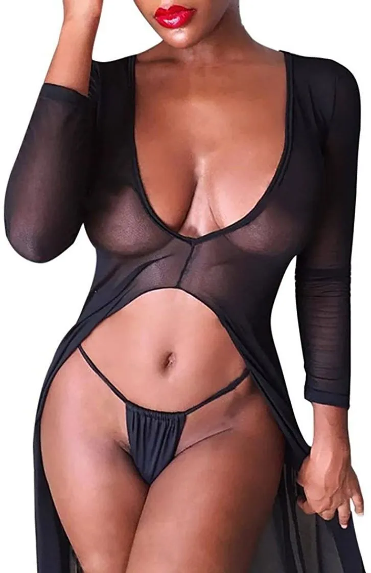 SADWF Lencería Sexy para Mujer para Sex Body Babydoll de Piel de