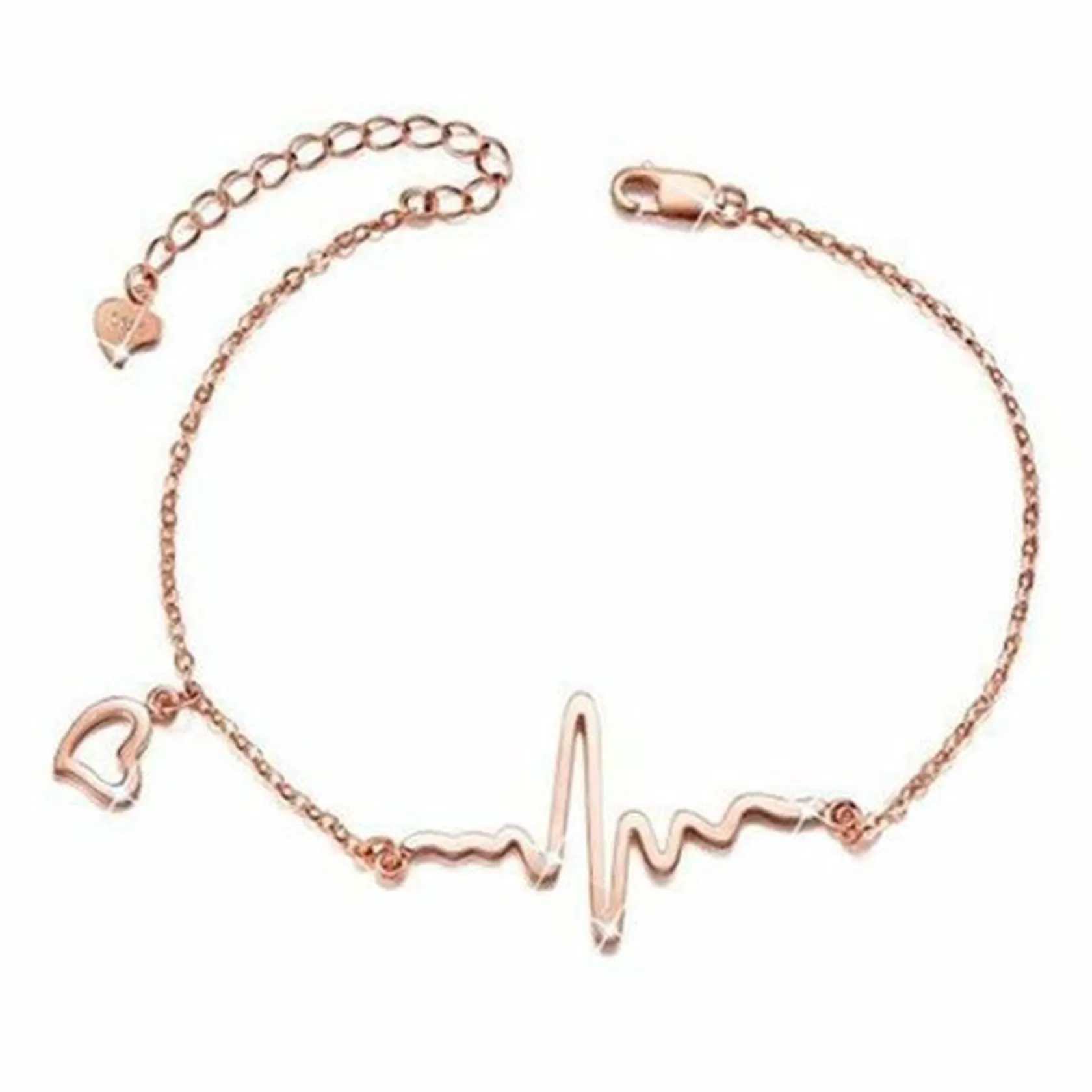 SHEGRACE Pulsera de Corazon Mujer de 925 Plata de esterlina con el