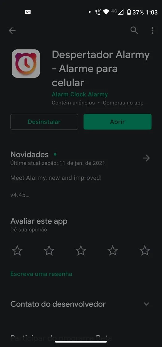 Despertador Alarmy