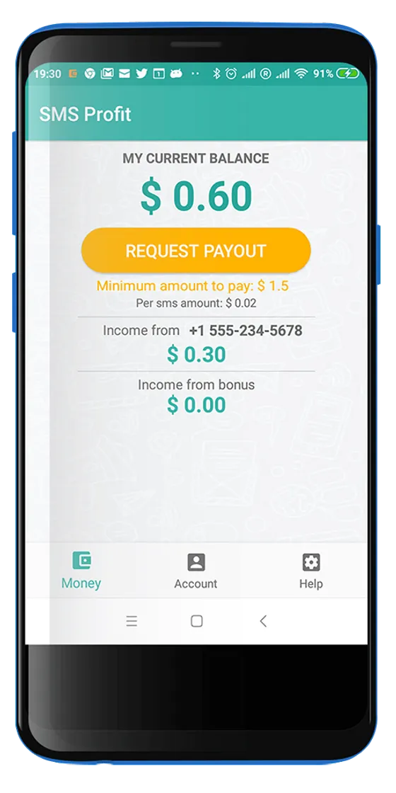 Mobile SMS profit | Make Money Online | Money Maker Android App