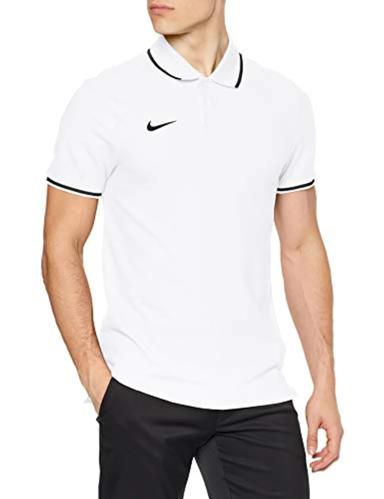 Nike M Polo TM Club19 SS Camiseta, Hombre, Blanco